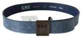 Costume National Blue Normal Leather Logo Buckle Belt -   -  Costume National.
